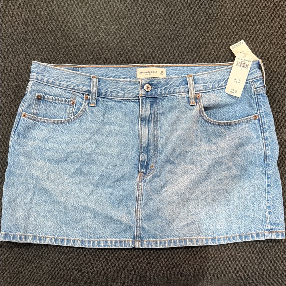 Abercrombie & Fitch Light Blue Denim Mini Skirt